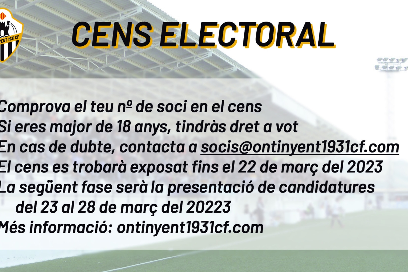 Eleccions a junta directiva: Exposició del cens electoral